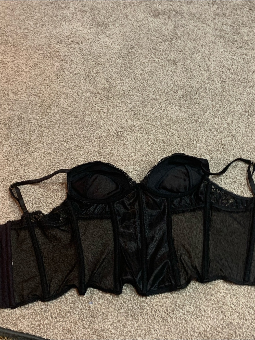 La SENZA Black Lace Bustier Corset Top - Picture 2 of 4